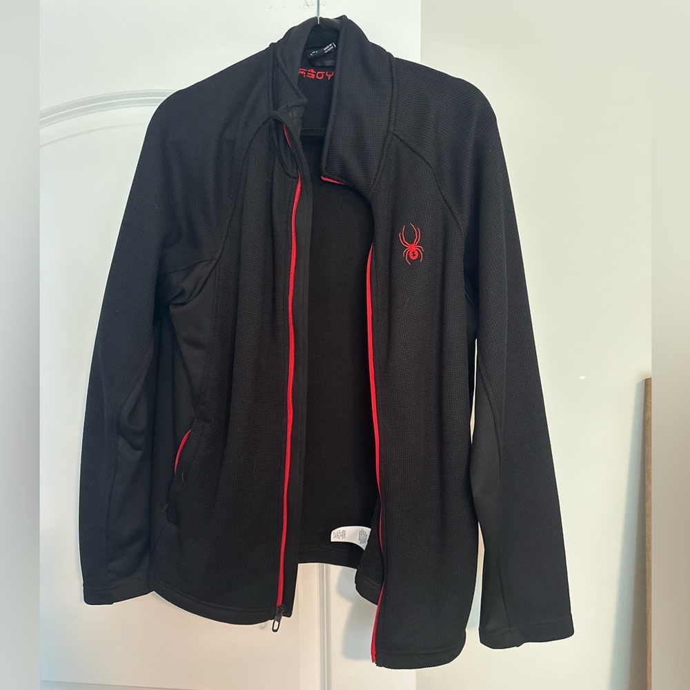 Spyder Black and Red Full-Zip Jacket